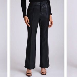 Anthropologie AVEC LES FILLES Faux leather high waisted flare leg trouser pants